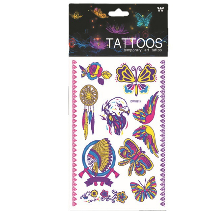 Custom Popular Fashion Tattoo Sticker Lady Waterproof Butterfly Temporary Tattoo Sticker