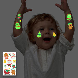 Фабрики різдвяних тату-наклейок | Світіння в темряві Тимчасові тату-| YH Craft
