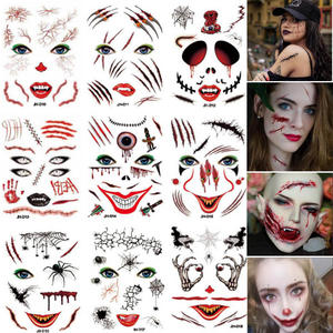 bester Preis Tattoo Sticker | Halloween Cosplay Gesicht Tattoo | YH Handwerk