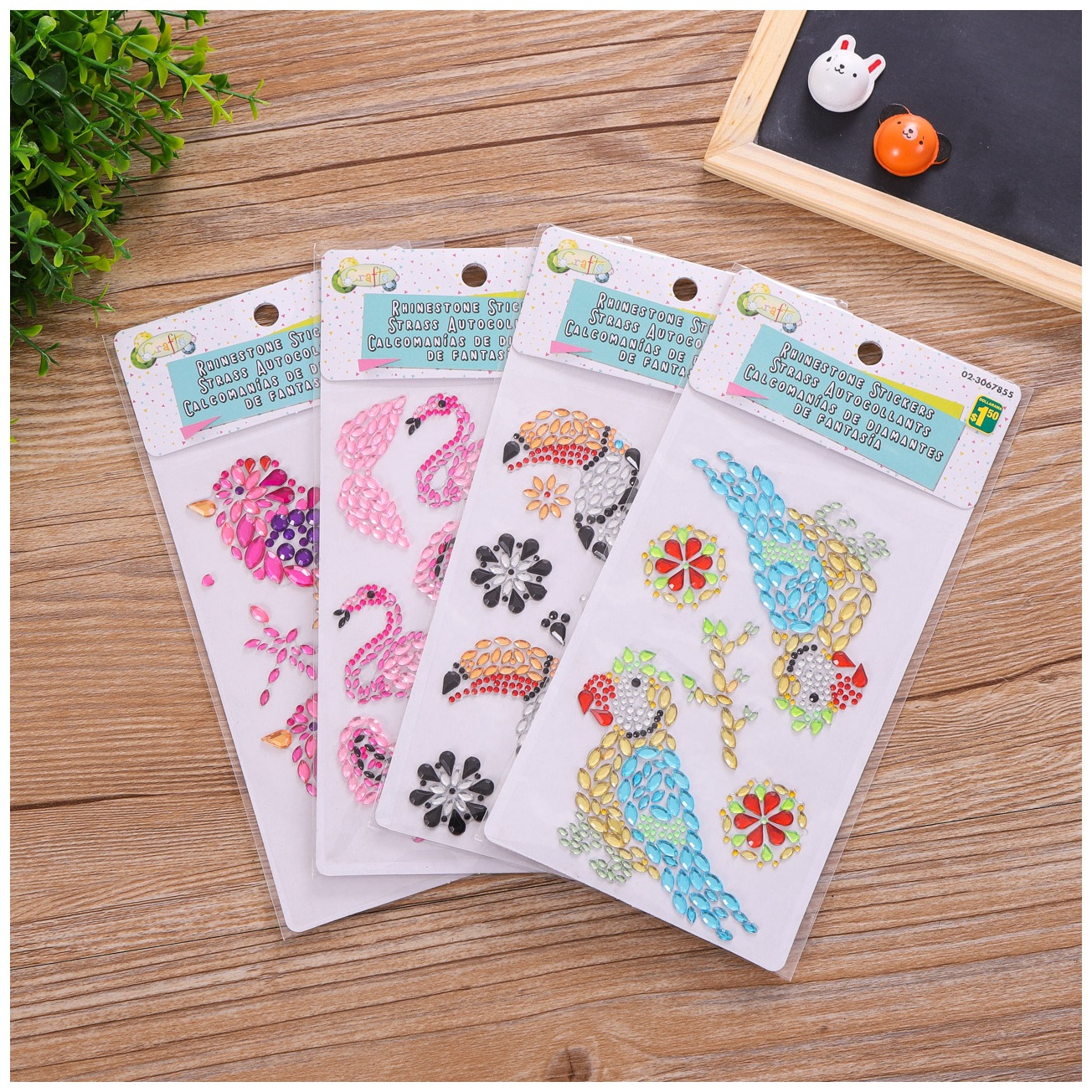 Animal Crystal Bling Stickers And Rhinestone Butterfly Sticker
