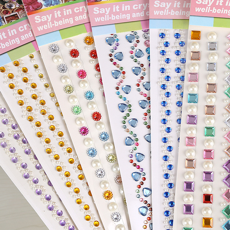 Mixed Colour Fashion Design For Acrylic Gem Butterfly Sticker & Diamond Modern Rhinestone Sticker Decorative Stickers For Children