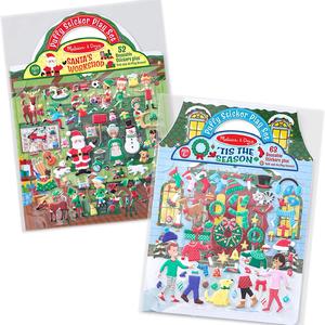 Puffy Stickers Bundle / Puffy Sticker Books - Atelierul lui Moș Crăciun & 'Tis The Season