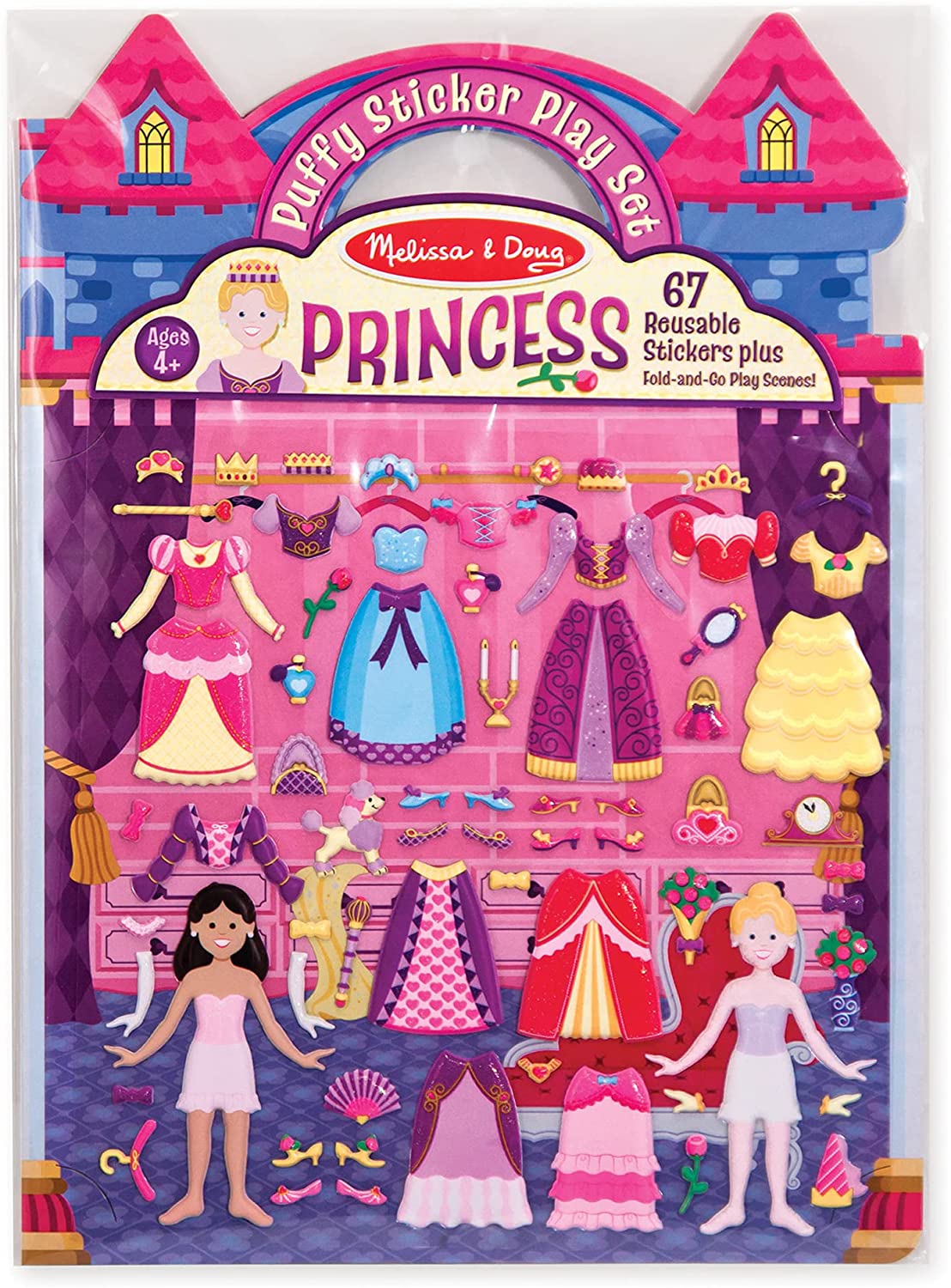 Puffy Sticker Set: Princess - 67 Reusable Puffy Stickers,puffy Sticker Maker Princess