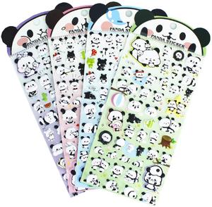 Листкова наклейка машина для виготовлення пухких наклейок HighMount Panda 4 аркуші з наклейками на обличчя панд і бамбуковими наклейками для дітей Вироби зі скарпбукінгу - 200 наклейок
