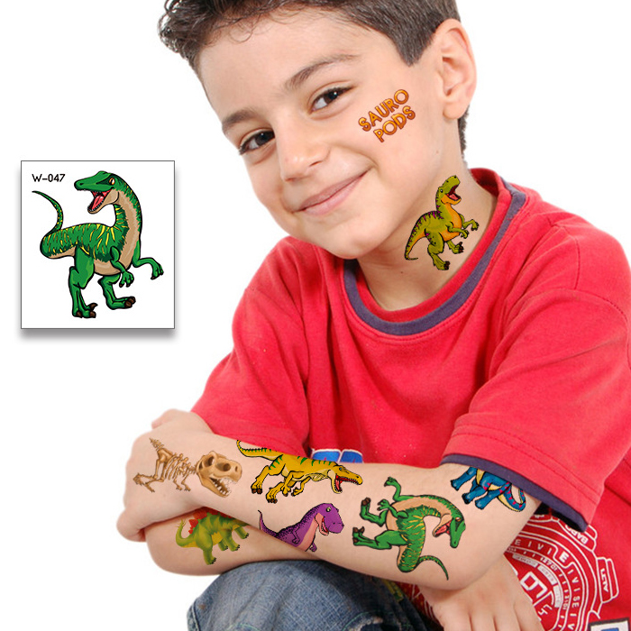 Custom Dinosaur Temporary Kids Safe Tattoo For Promotion Tattoo Sticker