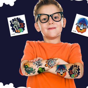 Vroče prodaja barvito vesolje NLP temo začasna tattoo nalepka za otroke