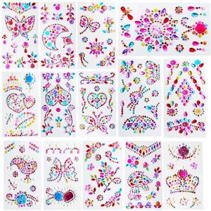 Selbstklebende Craft Jewels And Gems Aufkleber für DIY Basteln, Sammelalbum, Wasserflaschenaufkleber, Multicolor