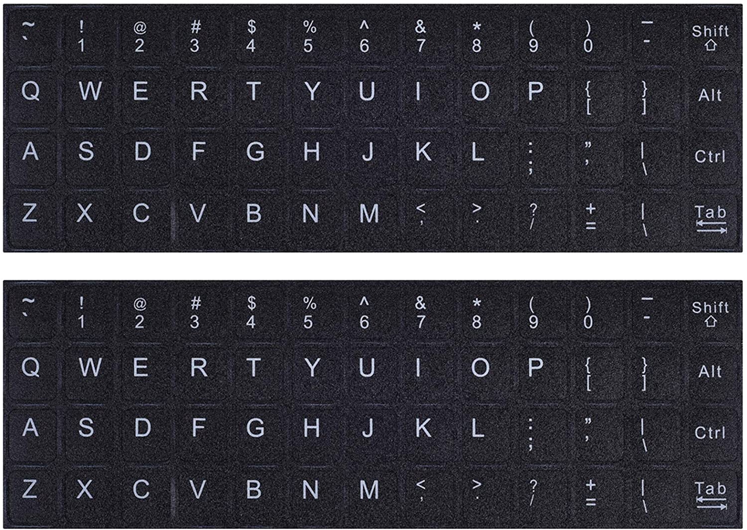 Universal English Keyboard Stickers, Computer Keyboard Stickers Black Background With White Lettering For Computer Laptop Notebook Desktop (English)