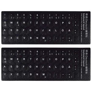 Deutsche Tastaturaufkleber, Tastaturersatzaufkleber mit weißer Schrift Aufkleber für PC Computer Laptop Notebook Desktop-Tastaturen (Deutsch)