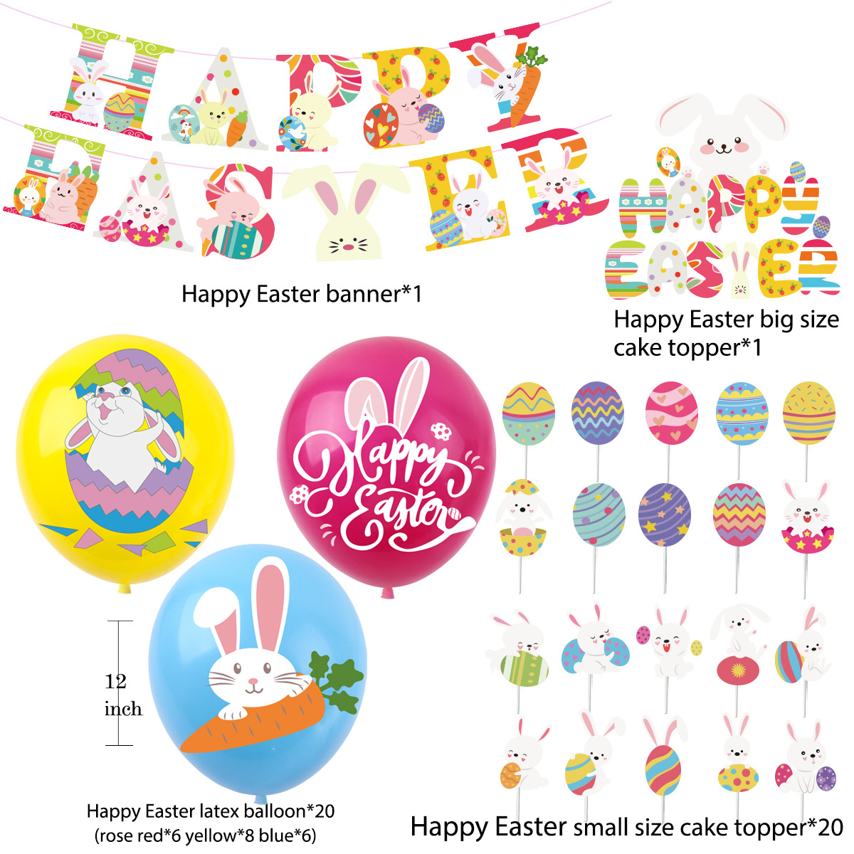Easter Party Decorations Set | Easter Party Ornaments | YH Craft