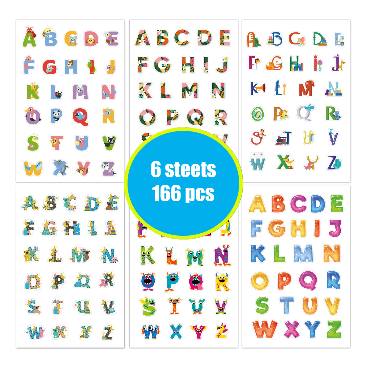 Alphabet Number Stickers | Craft Scrapbook Stickers | YH Craft
