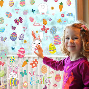 عيد الفصح الأرنب نافذة التشبث الزينة - صيد البيض ألعاب الشارات الرئيسية حزب الحلي