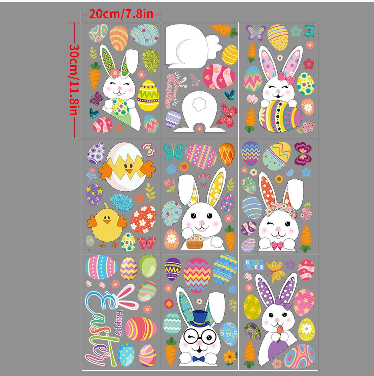 Wall Decals  | Easter Eggs Wall Stickers | YH Craft
