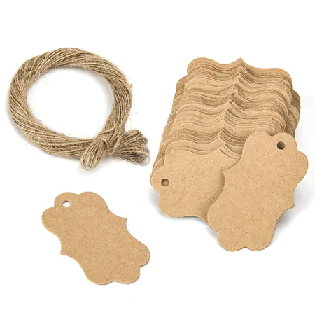 Double face disponible Kraft Paper Gift Price Tag