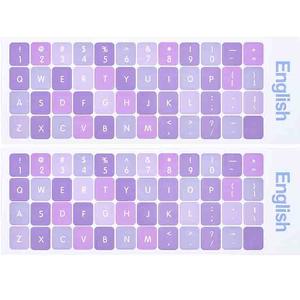 紫色の背景のキーボードステッカー|英語キーボードステッカー |YHクラフト