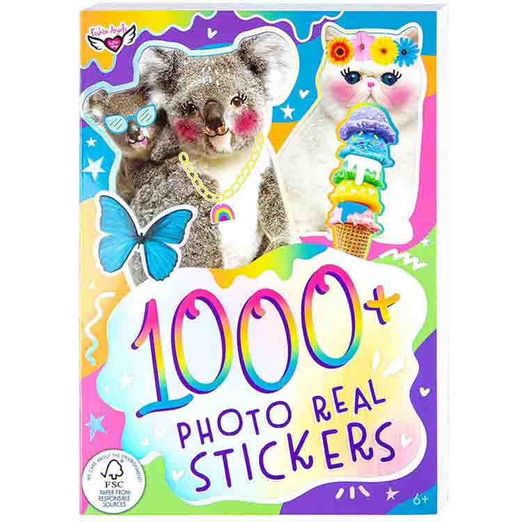1000+ Photo Real Stickers Album For Kids - Colorful & Trendy Realistic Stickers For Scrapbooking, Planner Design, Gifts And Rewards, 40-Page Sticker Book For Kids Ages 6 And Up