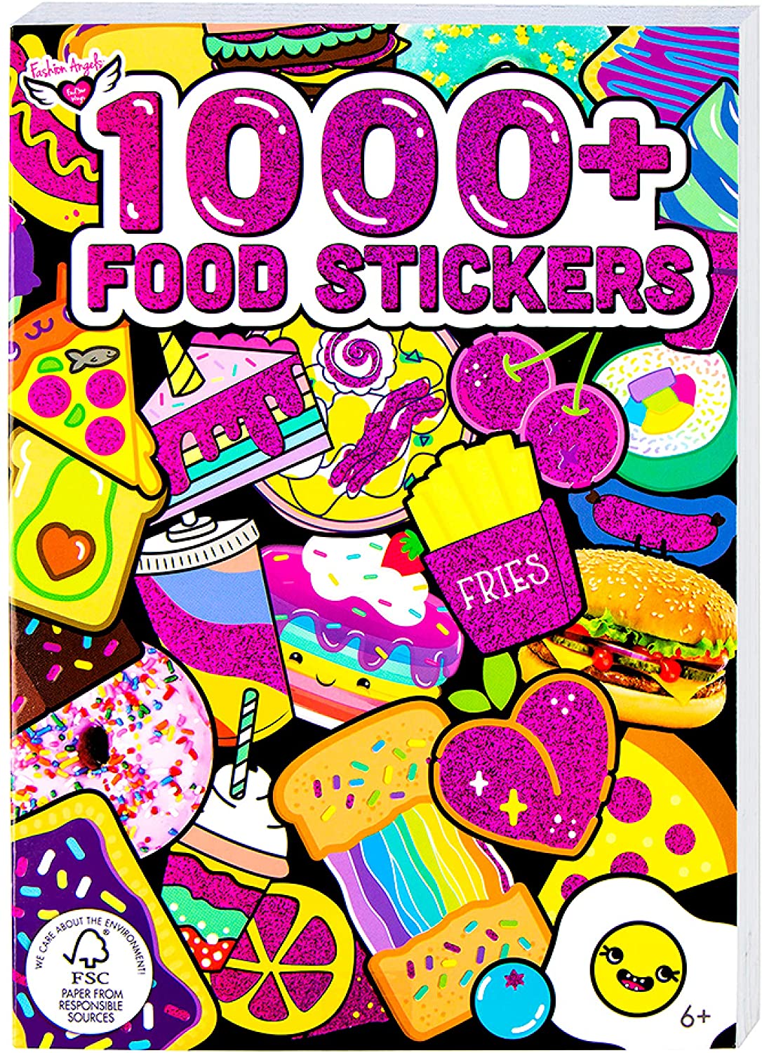 1000+ Food Stickers For Kids - Colorful & Cute Food Stickers Album For Laptops, Luggages, Journals, Notebooks & Greeting Cards, 40-Page Sticker Book For Kids Ages 6 And Up