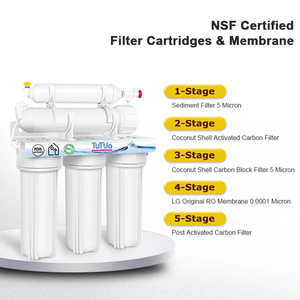 75GPD Alkaline Reverse Osmosis Household Water Purifier 5 Stage Water Filter Purifier
