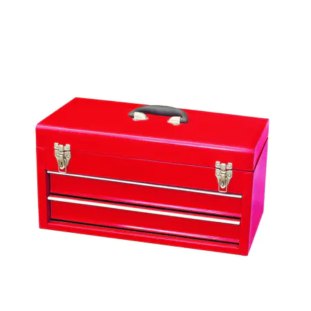 Metal Tool Box With Two Drawers