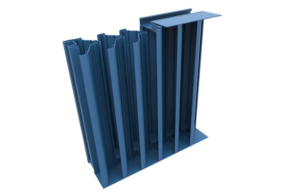 Persiana vertical de doble banco de aluminio Persiana resistente a tormentas | Lumbrera
