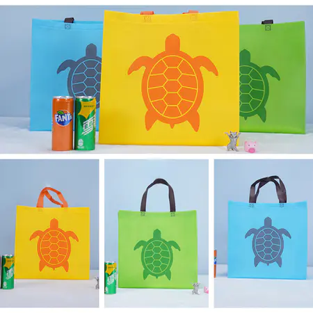Biodegradable customized pp non woven Summer beach bag with beautiful offset printing