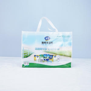 PP webbing handle promotional PP laminated non woven tote shopping bag with full color printing 