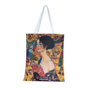 Promotional facory price high quality full color dye sublimation printing cotton canvas tote bag