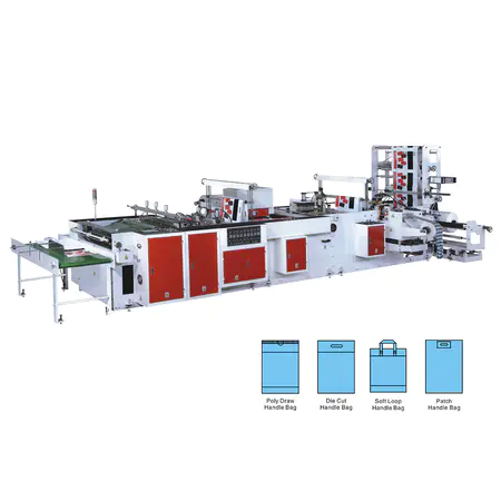 Fully Automatic Plastic Handle Bag Making Machine（four functions）