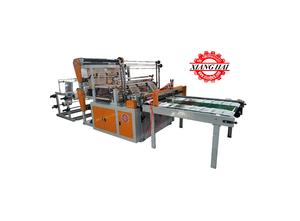 High productivity four line hot sealing cold cutting bag making machine
