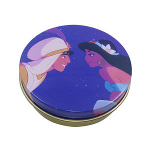 Empty Gift Small Metal Round Candy Tin Box