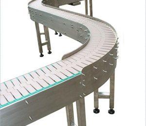 Plastic modular chain plate conveyor for bottles