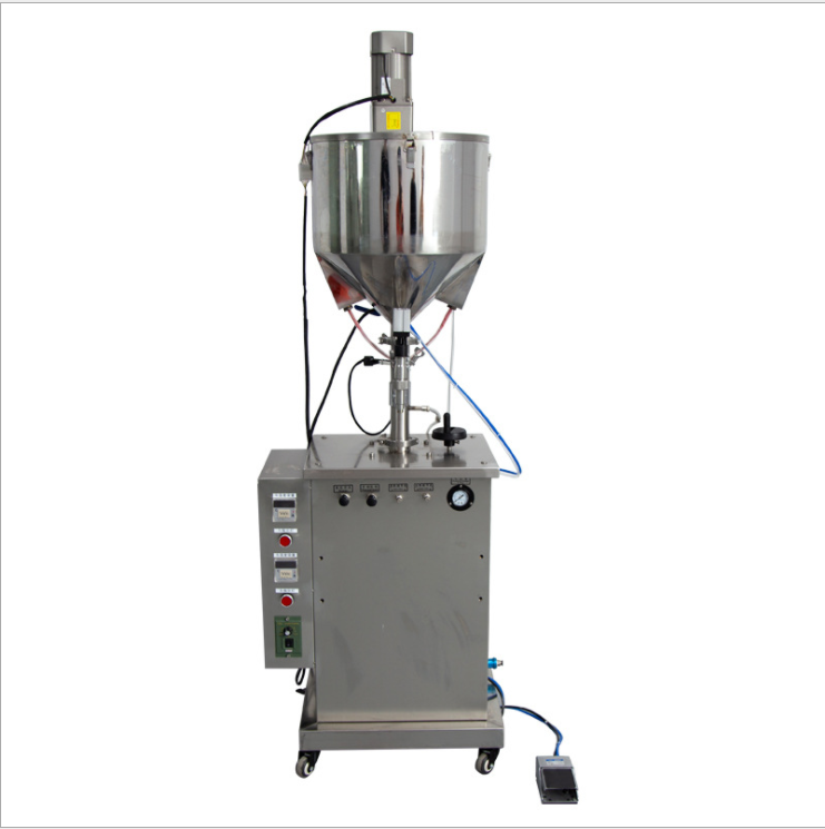 Máquina de enchimento de mistura de calor líquido sólido semiautomático