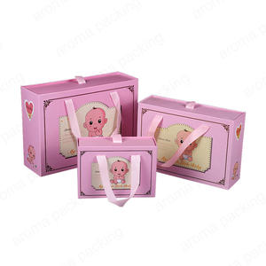 High Quality L M S Pink Paper Boxes For Gifts Packaging For Various Festivals