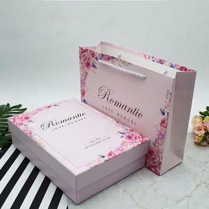 Custom Flower Pattern Pink Luxury Gift Boxes Wholesale With Lid,Custom Size