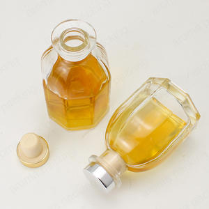 Factory Wholesale 150ml 200ml Octagon Glass Diffuser Bottle With Wooden Plugs