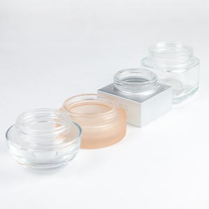 The New Custom Shape Round Square Clear Orange Glass Cream Jar With Lid