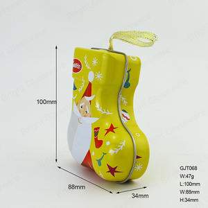 Art Sock Shapes 100*88*34mm GJT068 Tinplate Jar With Cartoon Character