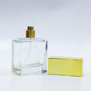 Factory Made Custom Shape Clear Yellow Embossed Glass Perfume Bottle GBC264-265