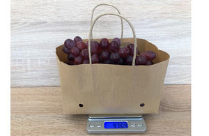 food grade wet strength striped kraft paper grape bag with ventilation