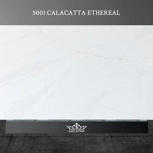 Série Calacatta Quartzo Calacatta Quartzo Branco Quartzo Calacatta Quartzo Etéreo 5001