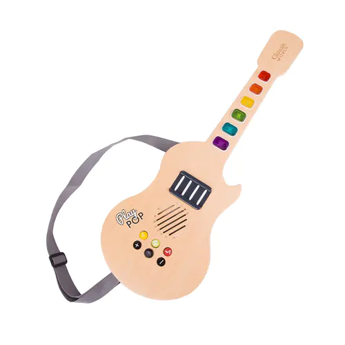 Wooden Electric Glowing Guitar Toy Musical Instrument Toy for Kids