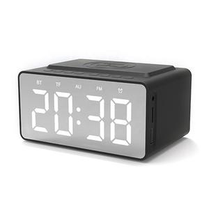 Wireless Charging Alarm Clock FM Radio Bluetooth Speaker