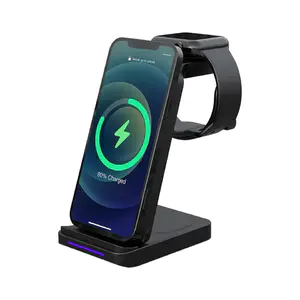 Foldable 3-in-1 Wireless Fast Charging Stand