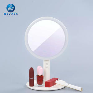 Hand Travel Hollywood Style Makeup Mirror With Led Light 