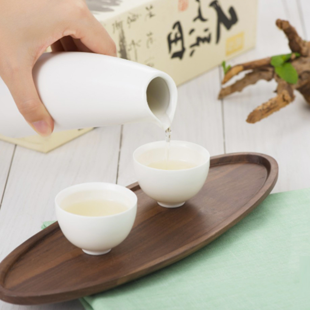 Ceramic Teapot Set, Porcelain Teapot with 4 Tea Cups and a Tea Tray