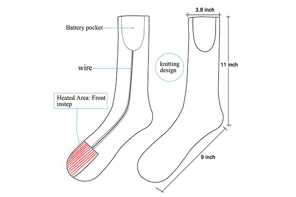 Electric Heated Socks Foot Massage Warm Socks