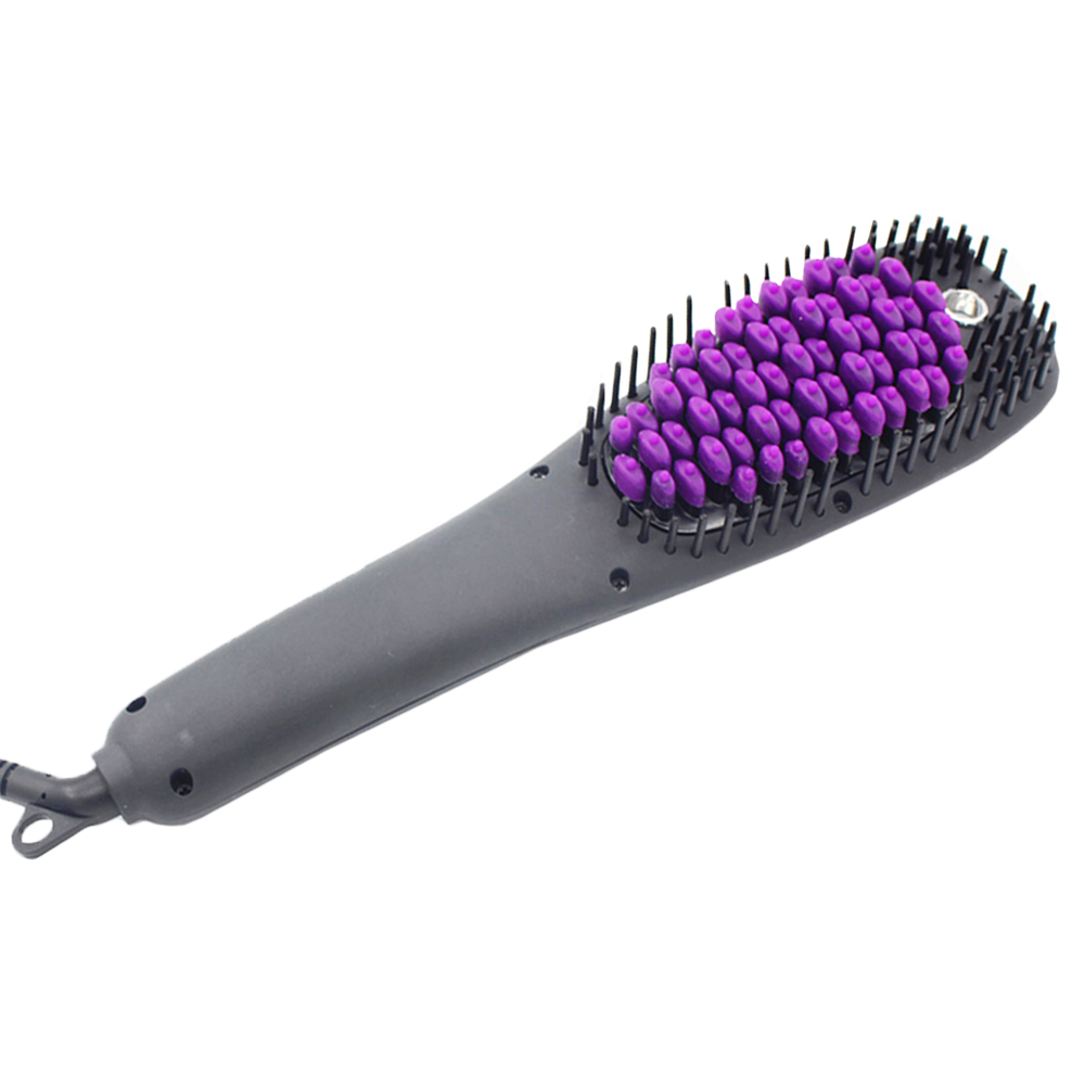Electric lcd hair straightening brush