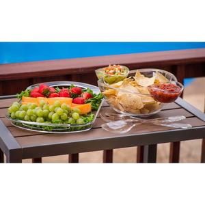 Multifunctional Chip And Dip Salad Fruit Bowl Serving Tray,Clear salad bowl