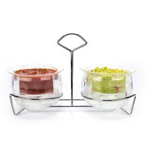 Convenient Double Dips on ice Serving Bowls