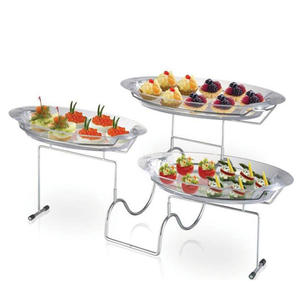 Multifunctional 3-Tier Blossom Dessert Tray-cake stand wedding plastic tray